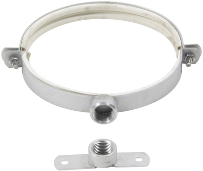 BLUCHER Stainless Steel 6" 2-Piece Pipe Hanger 316L